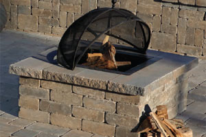 Olde English Square Firepit Sahara/Chestnut