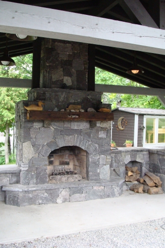 Outdoor Wood Fireplace